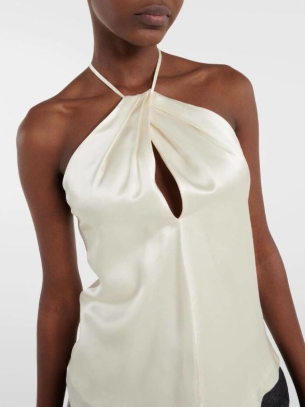 Nili Lotan Edwige Halterneck Silk Blouse